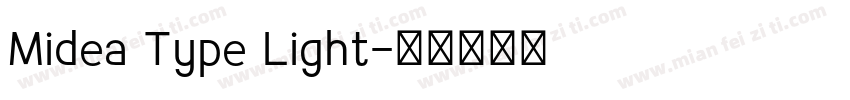 Midea Type Light字体转换